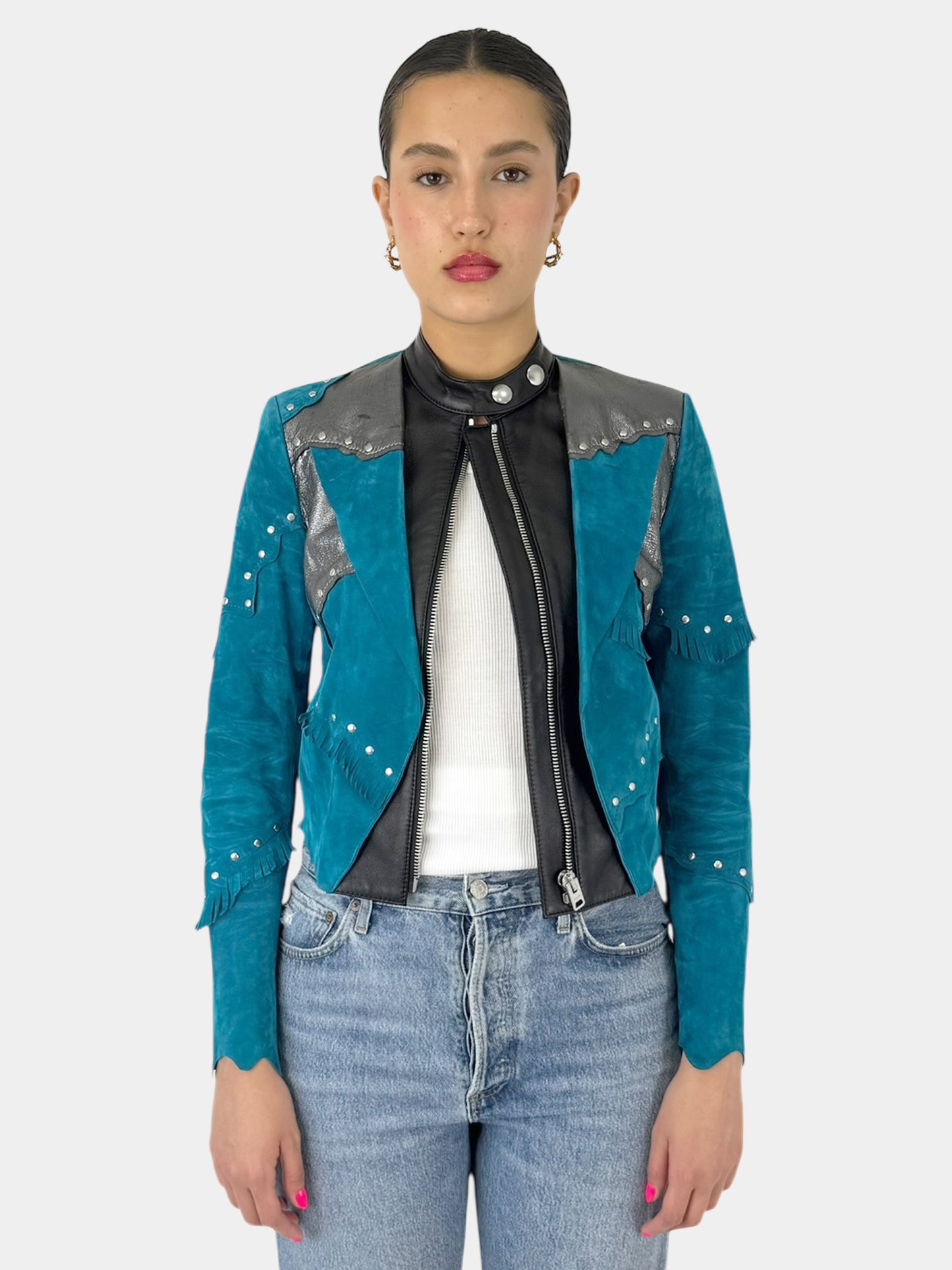 Suede Moto Jacket