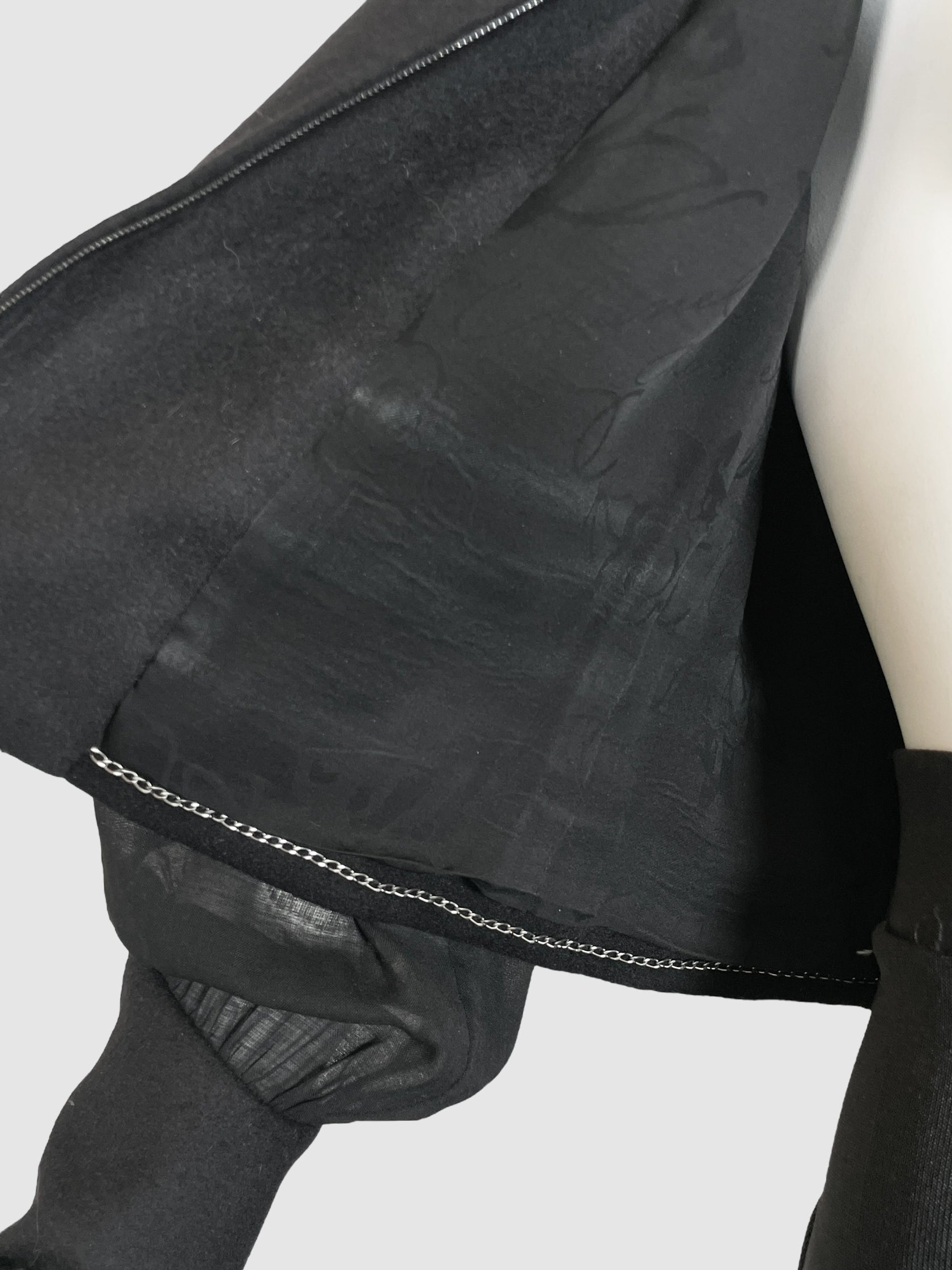 Cashmere Puff Sleeve Jacket - Size 36