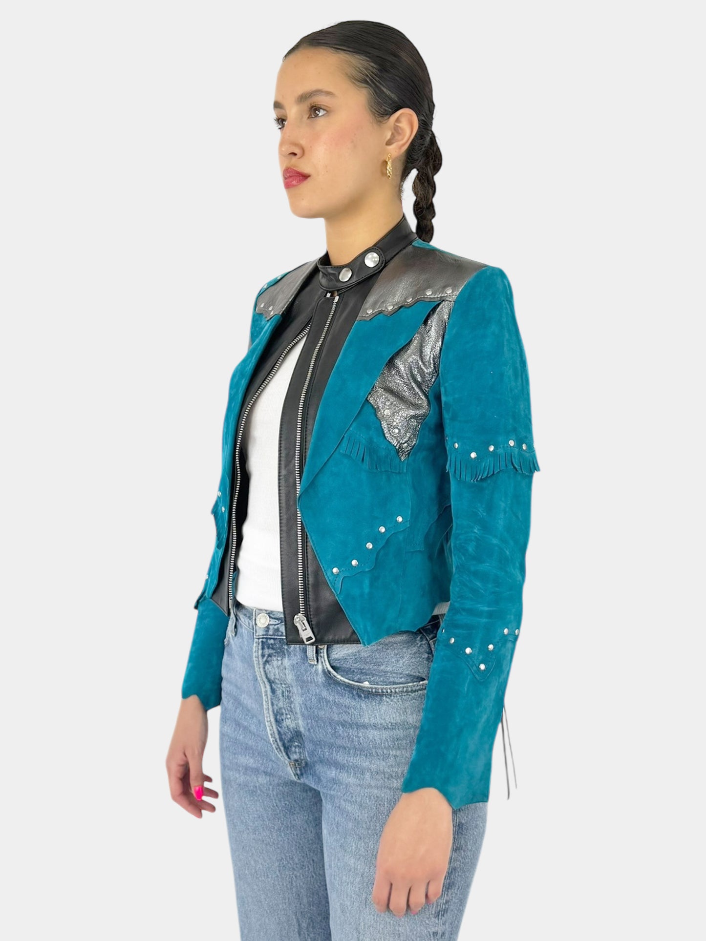 Suede Moto Jacket