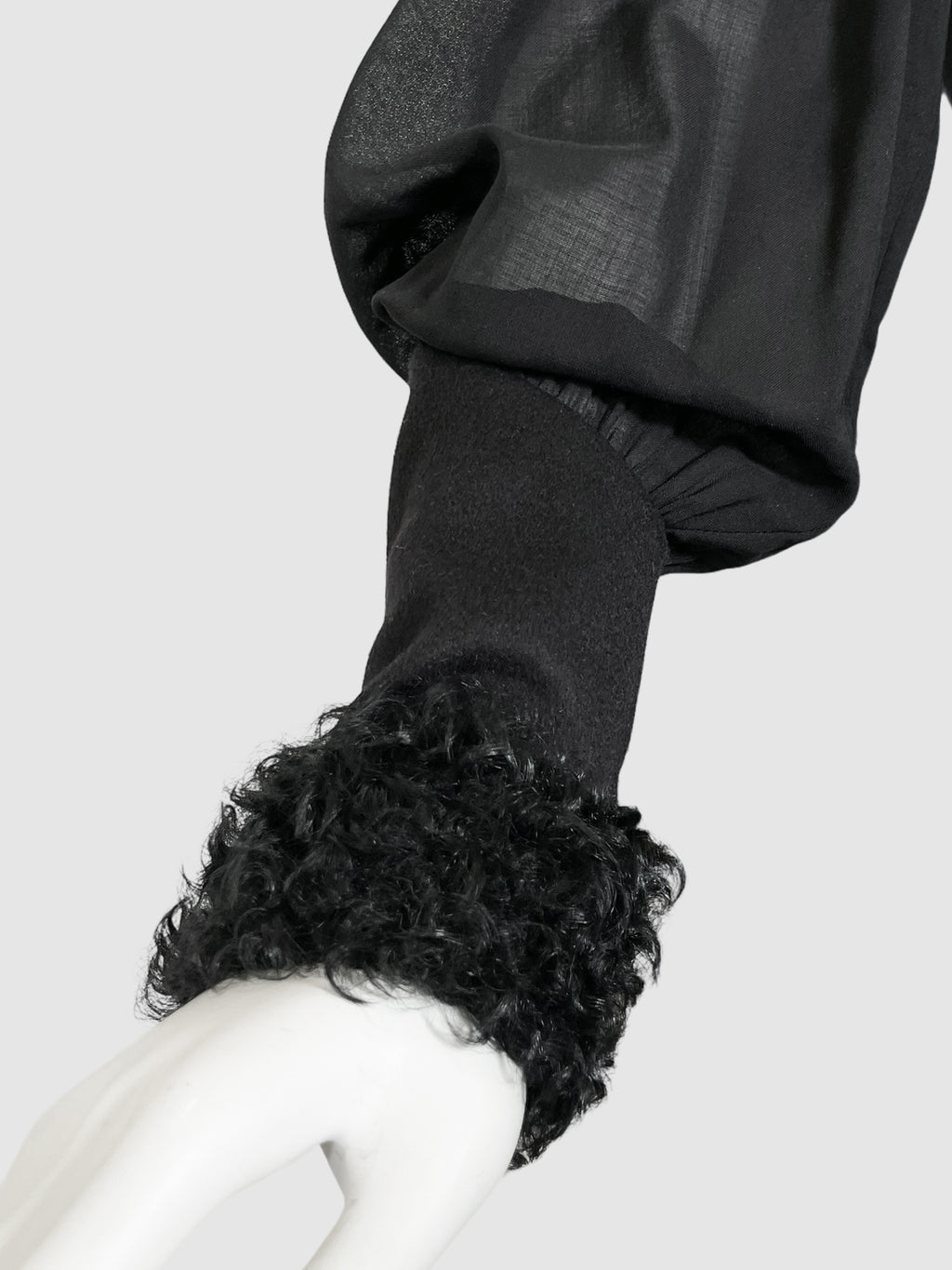 Cashmere Puff Sleeve Jacket - Size 36