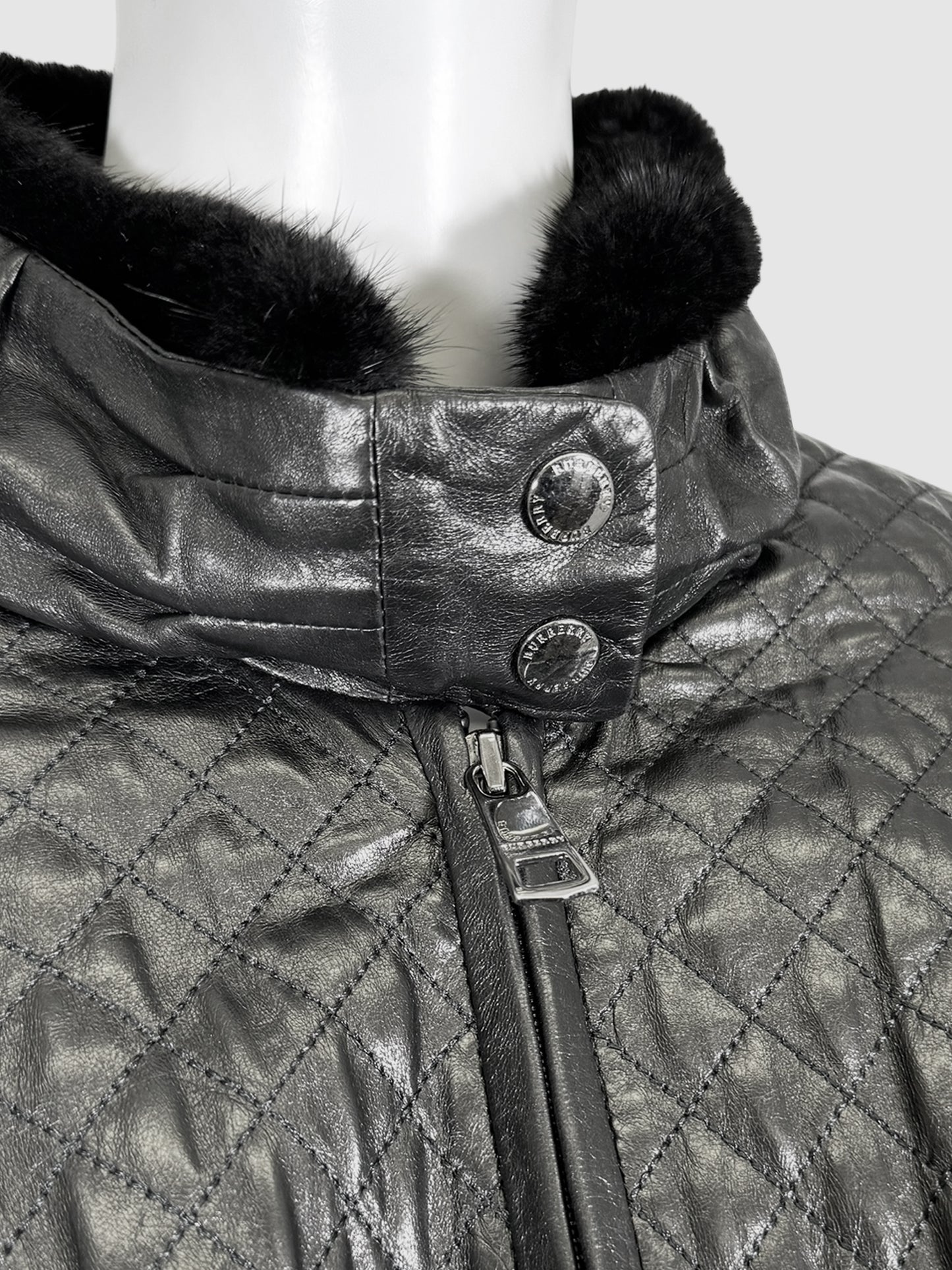 Leather and Shearling Jacket - Size 10