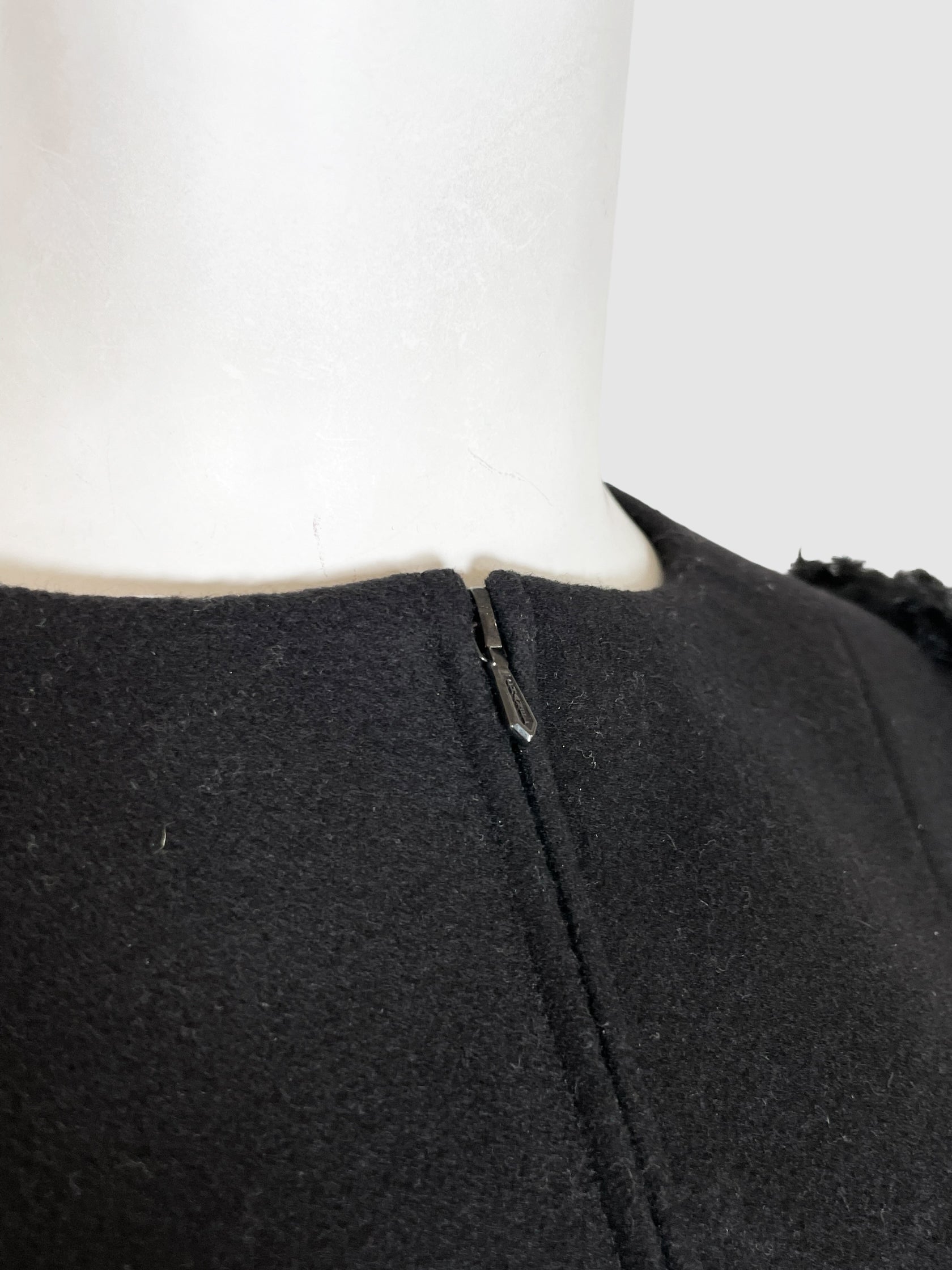 Cashmere Puff Sleeve Jacket - Size 36