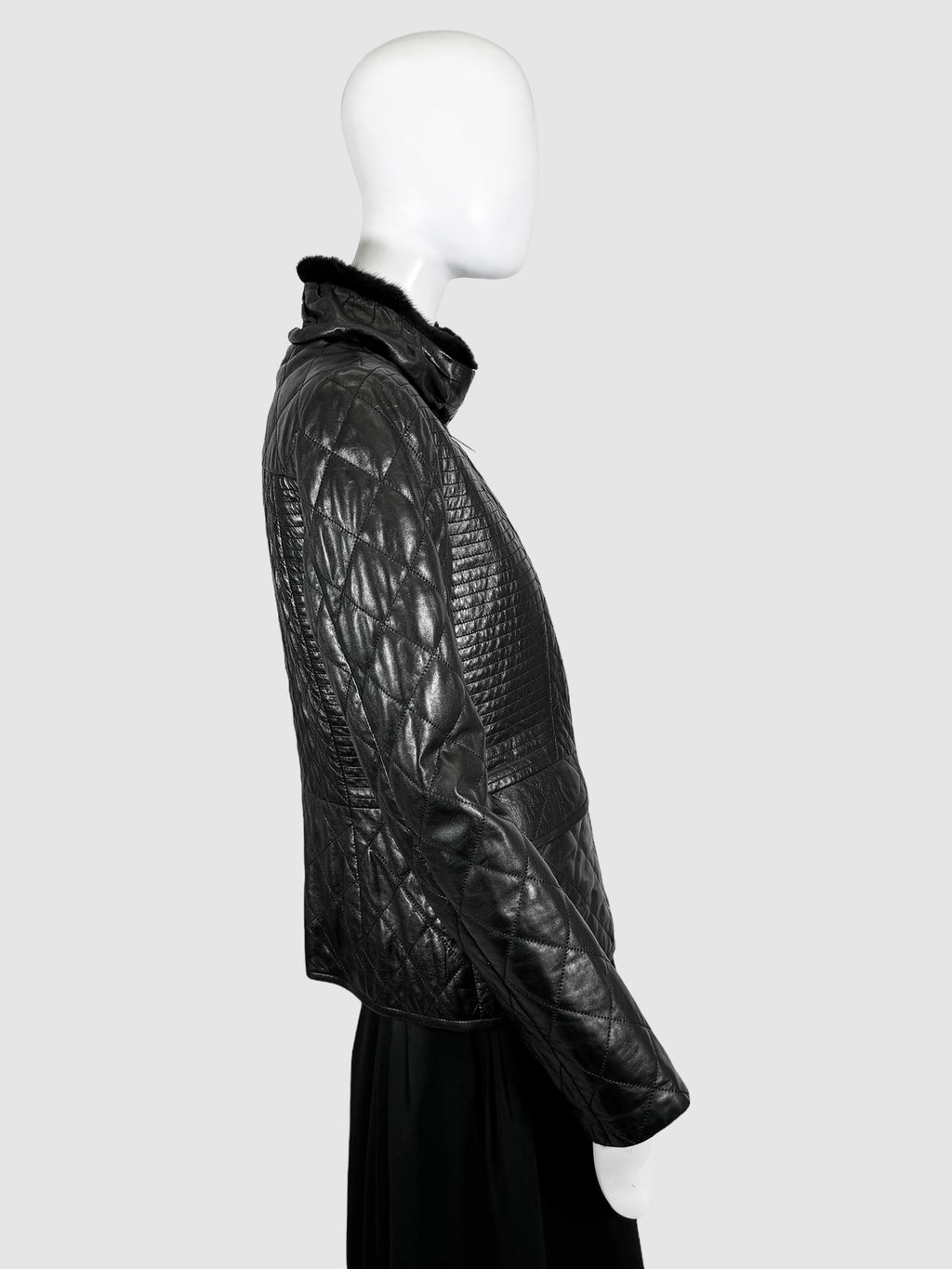 Leather and Shearling Jacket - Size 10