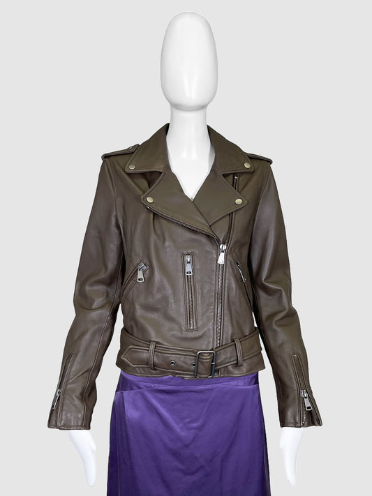Bagatelle Leather Moto Jacket - Size M