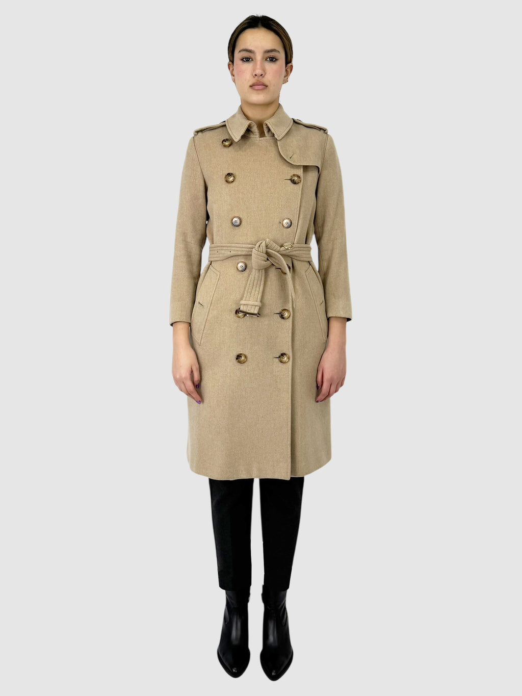 Double-Breasted Cashmere Coat