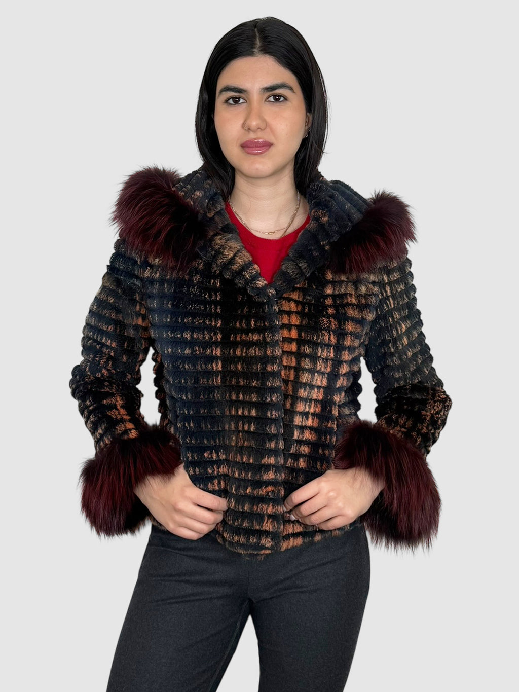 Pleated Fur Jacket