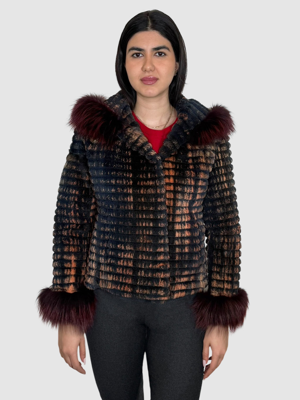 Pleated Fur Jacket