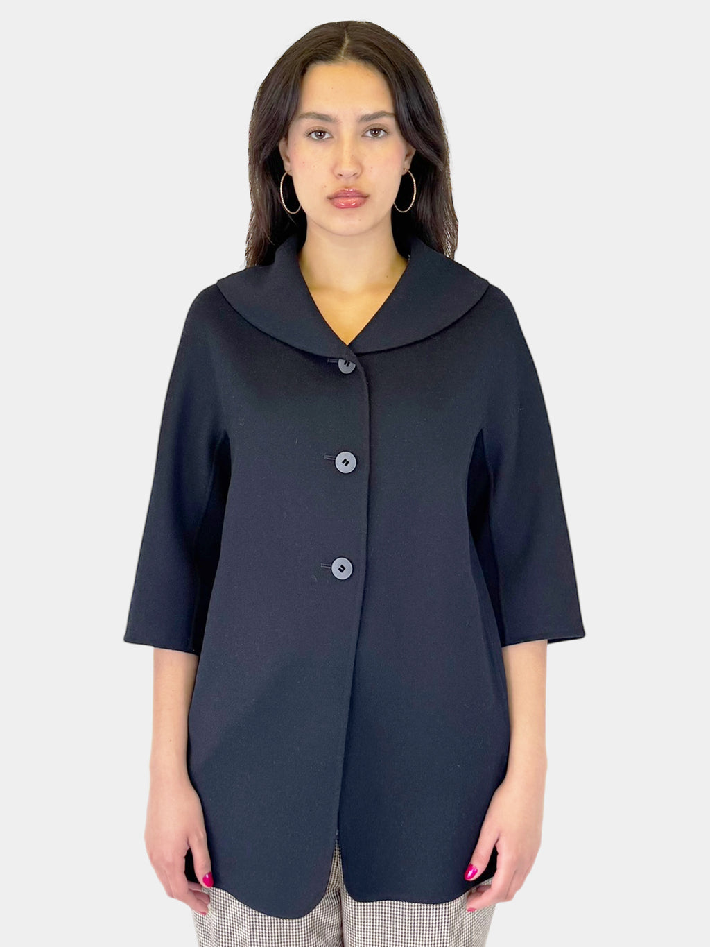 Wool Button-Up Coat - Size 2