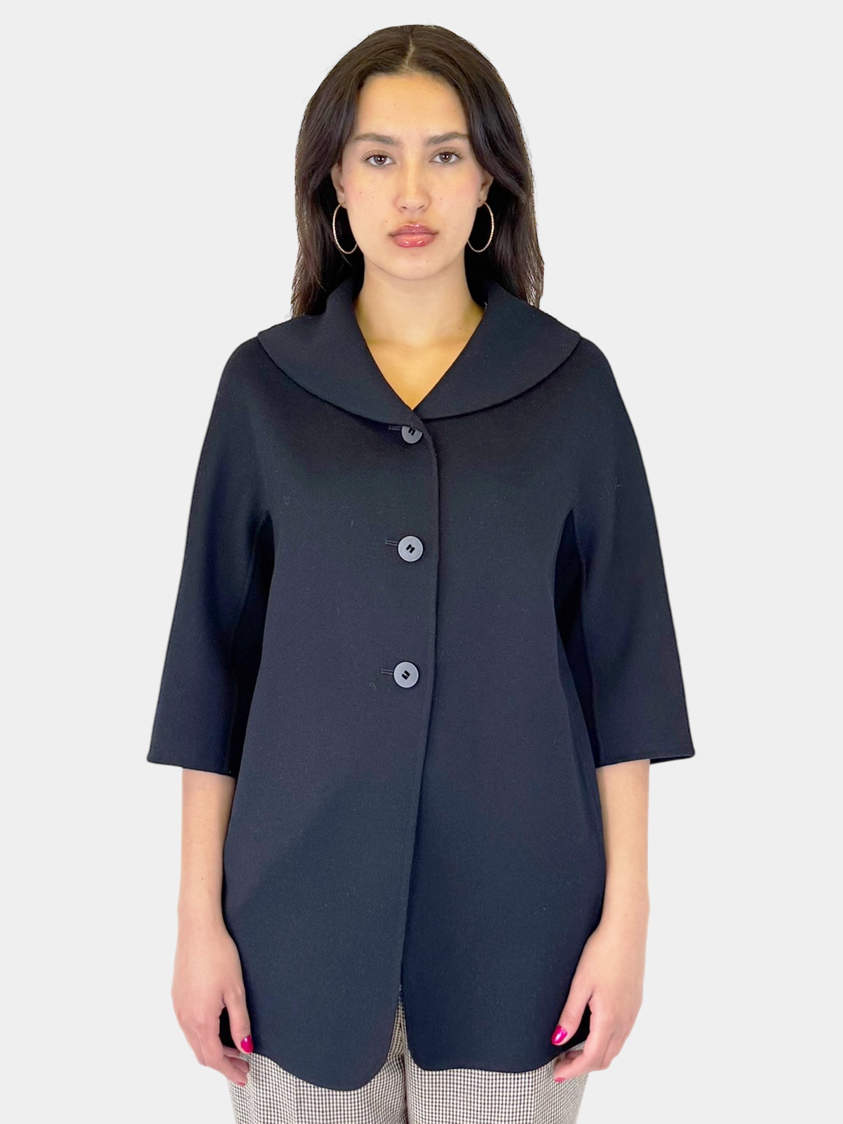Wool Button-Up Coat - Size 2