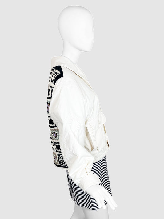 Initial Lightweight Jacket with Back Embroidery - One Size
