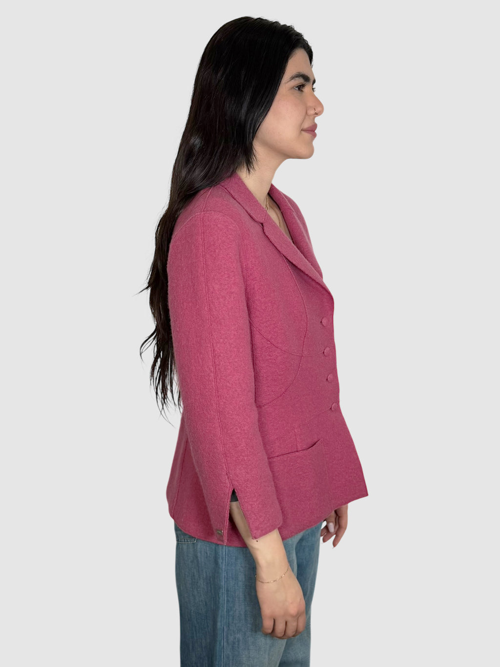 Wool Button-Up Blazer