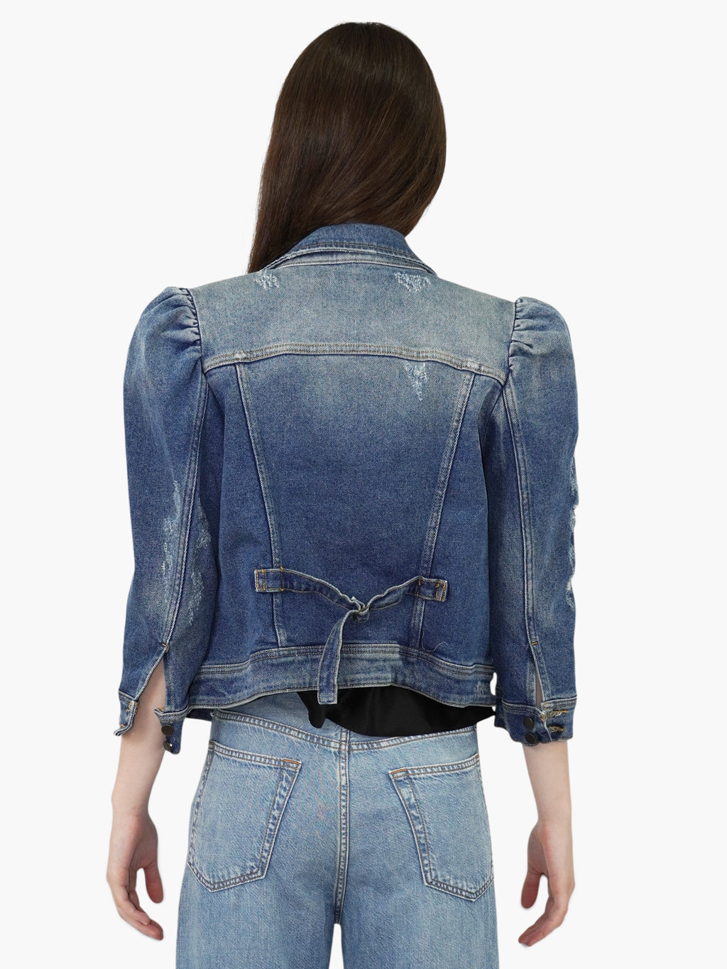 Puff Sleeve Denim Jacket