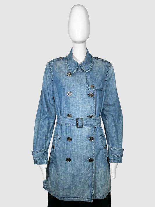 Denim Trench Coat - Size 14