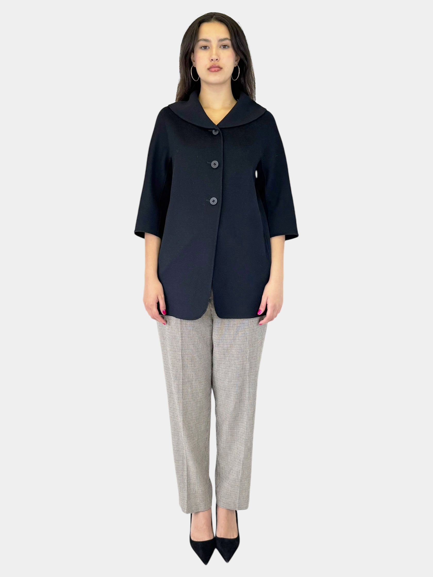Wool Button-Up Coat - Size 2