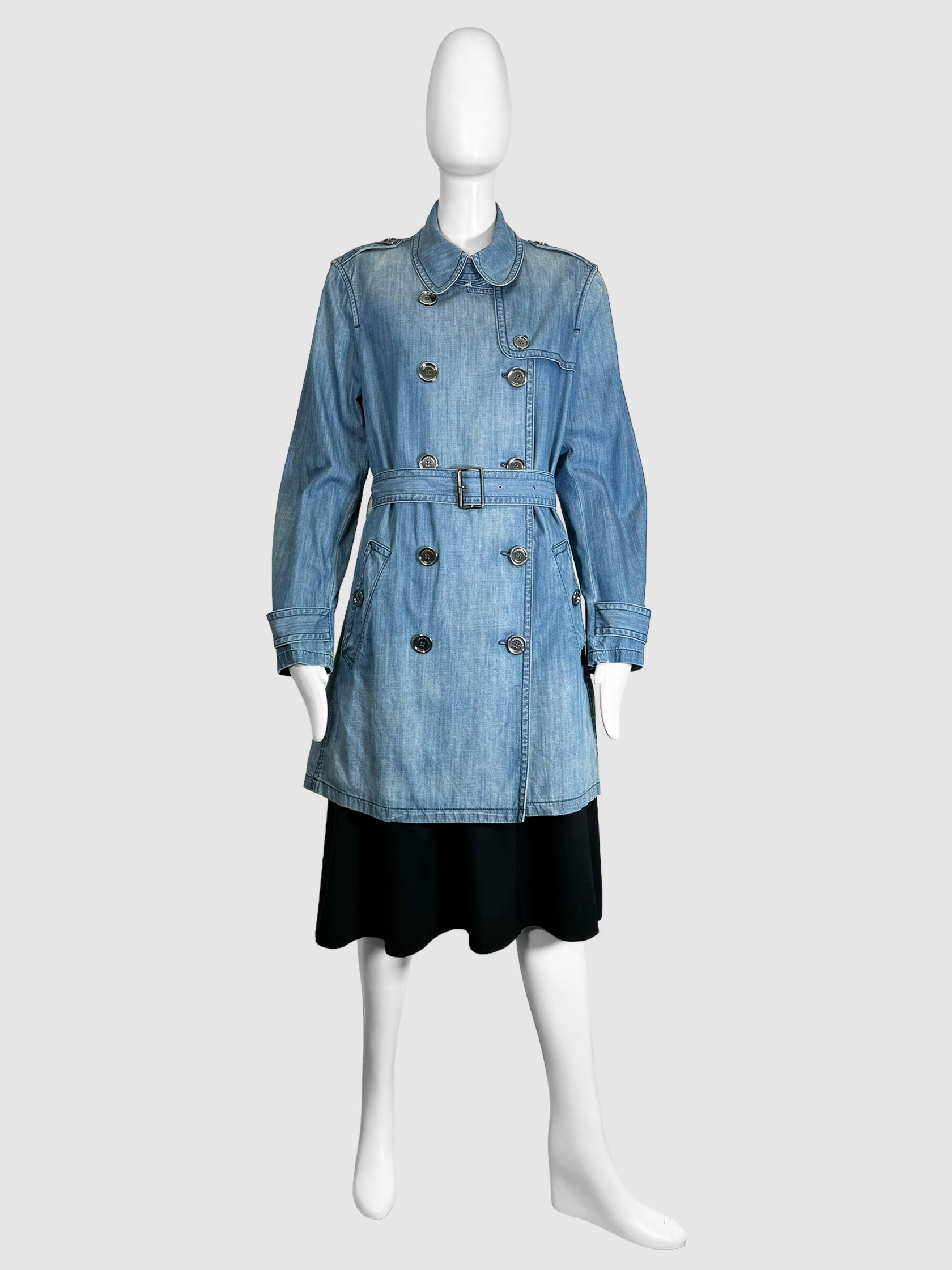 Denim Trench Coat - Size 14