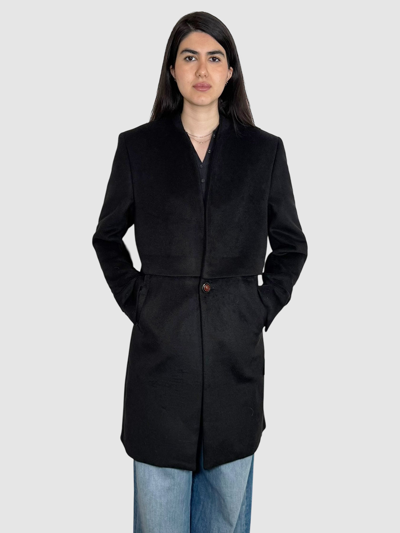Single-Button Midi Coat