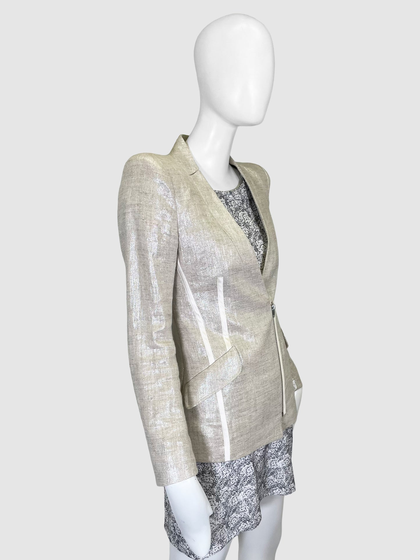 Mackage Metallic Zip-Up Blazer - Size 2