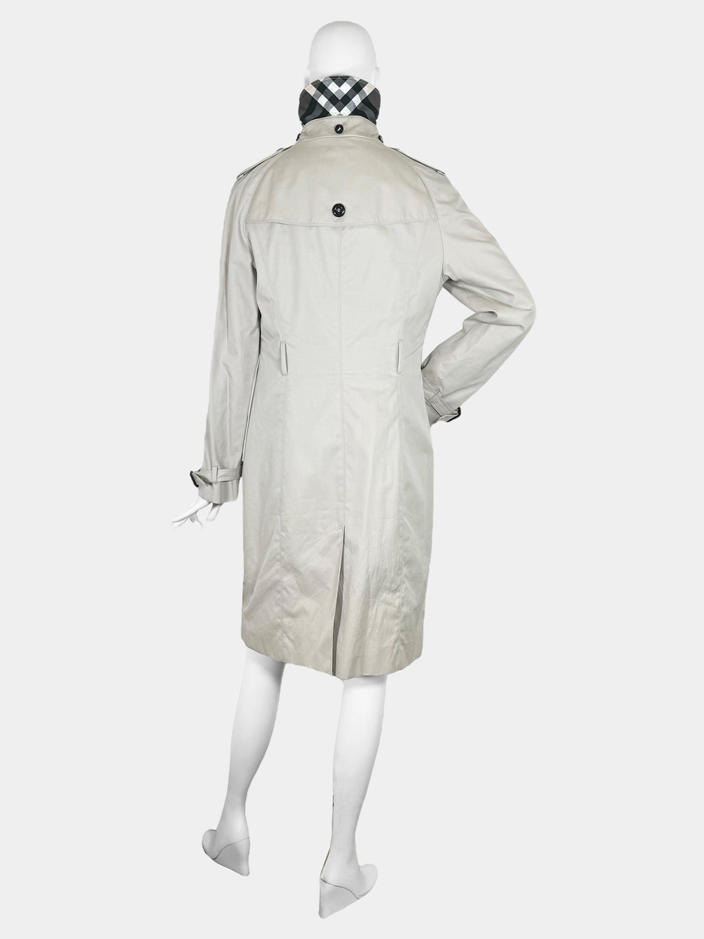 Double Breasted Mid-Length Trench Coat - Size 8