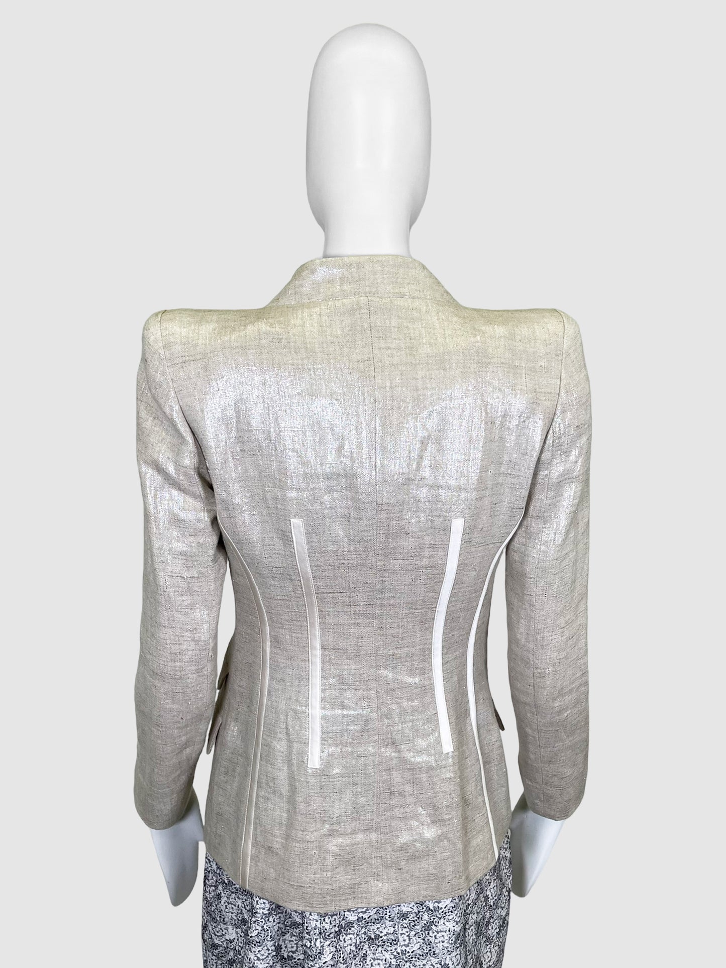 Mackage Metallic Zip-Up Blazer - Size 2