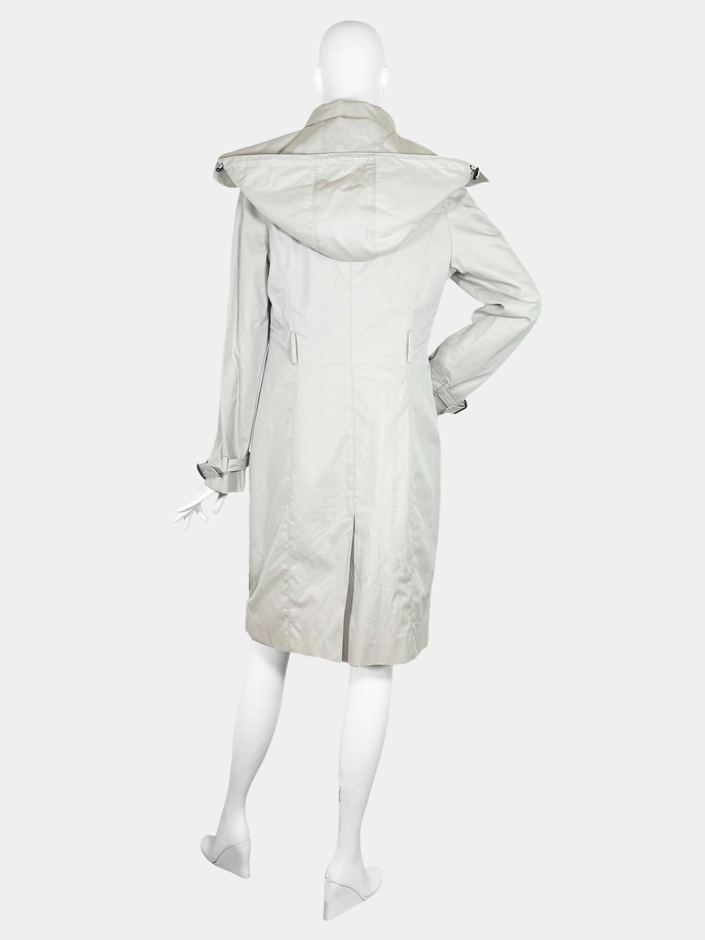 Double Breasted Mid-Length Trench Coat - Size 8