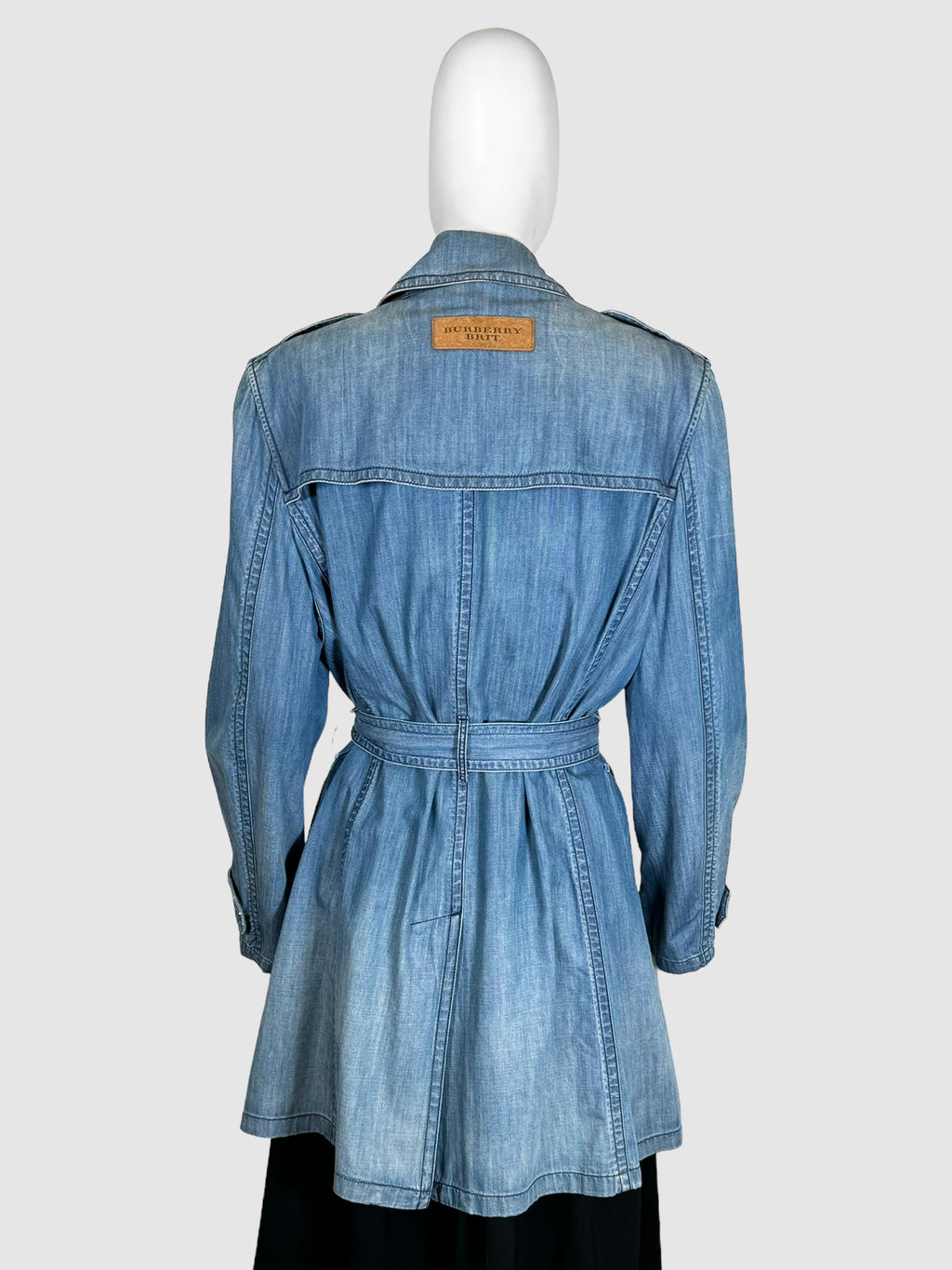 Denim Trench Coat - Size 14