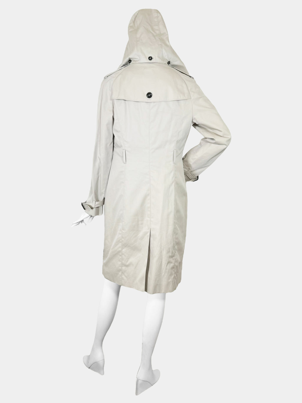 Double Breasted Mid-Length Trench Coat - Size 8