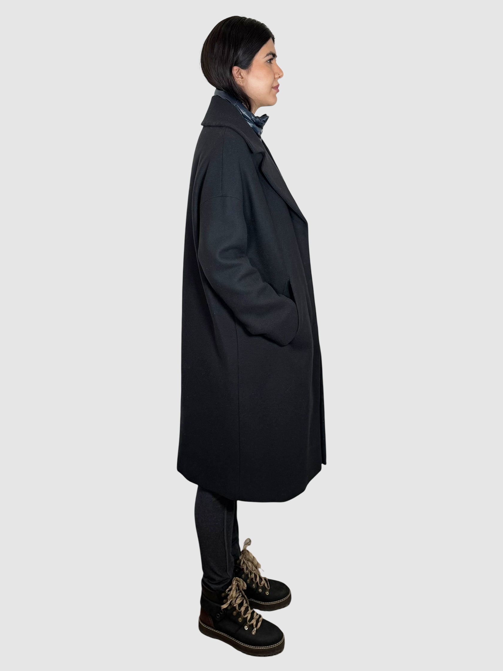 Layered Wool Nylon Coat