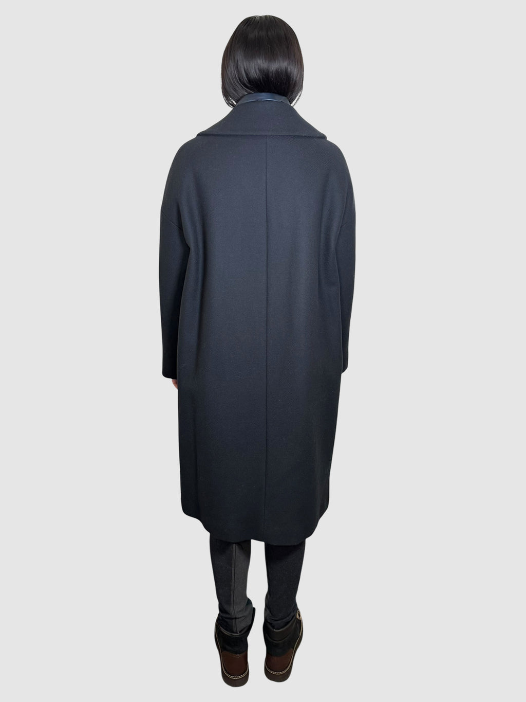 Layered Wool Nylon Coat