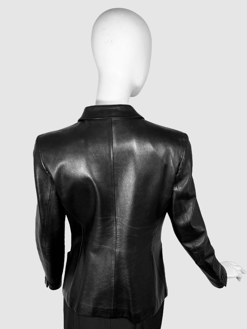 Gucci Leather Blazer Jacket - Size 44