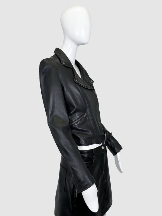 Wilfred Leather Moto Jacket - Size S