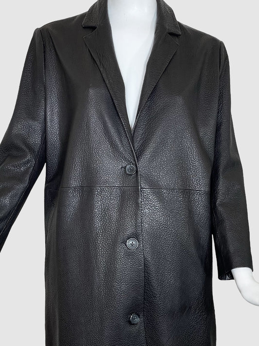 Long Leather Jacket - Size M
