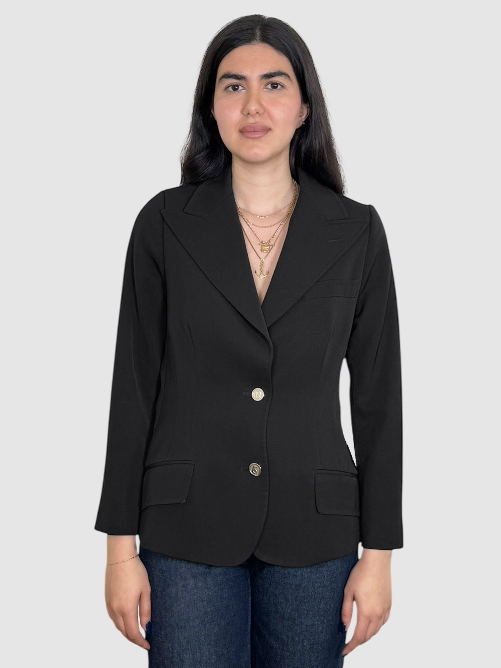 Single-Breasted Wool Blazer