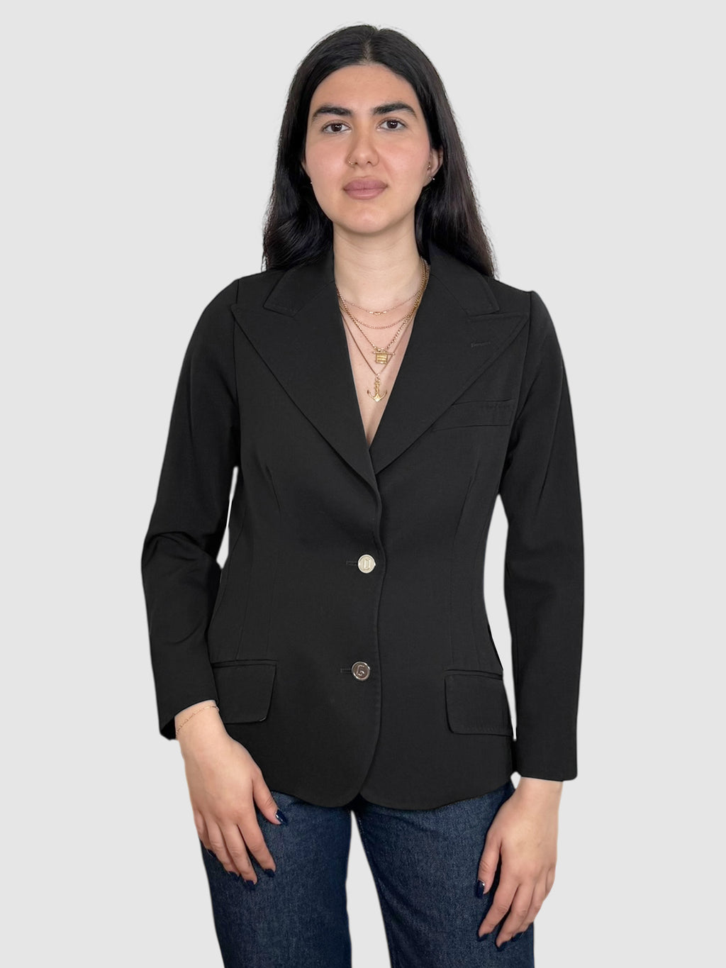 Single-Breasted Wool Blazer
