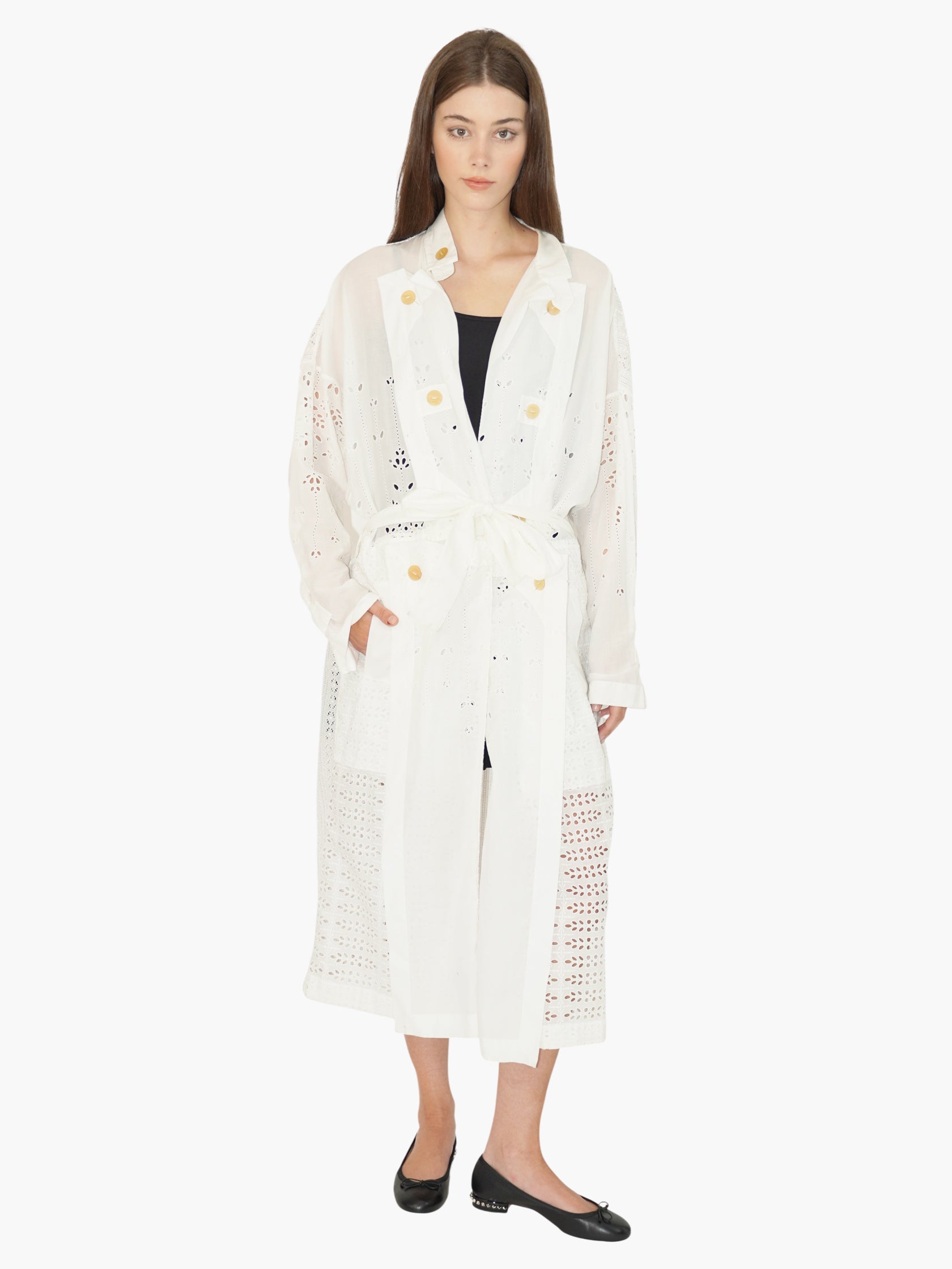 Broderie Eyelet Trench