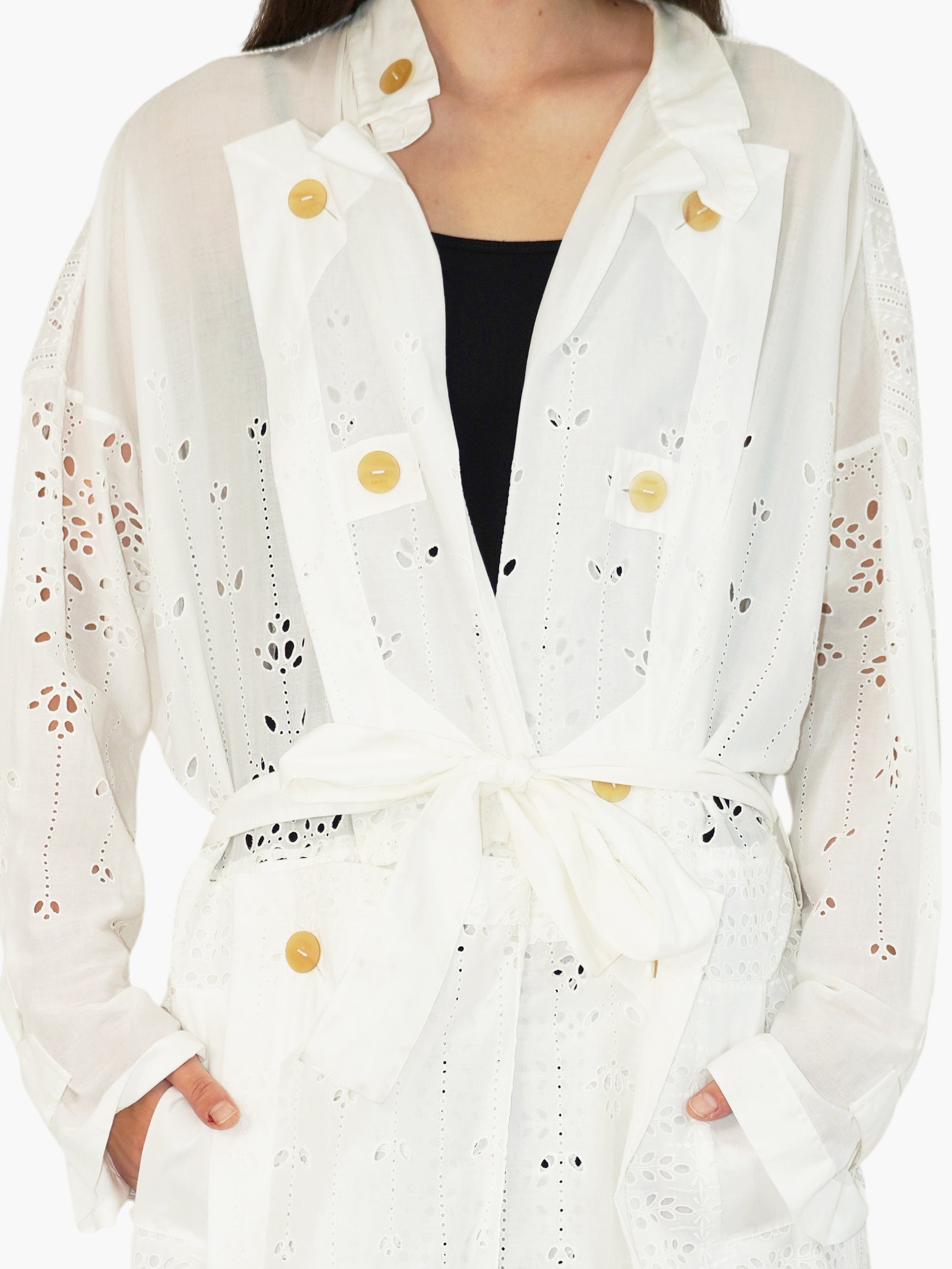 Broderie Eyelet Trench
