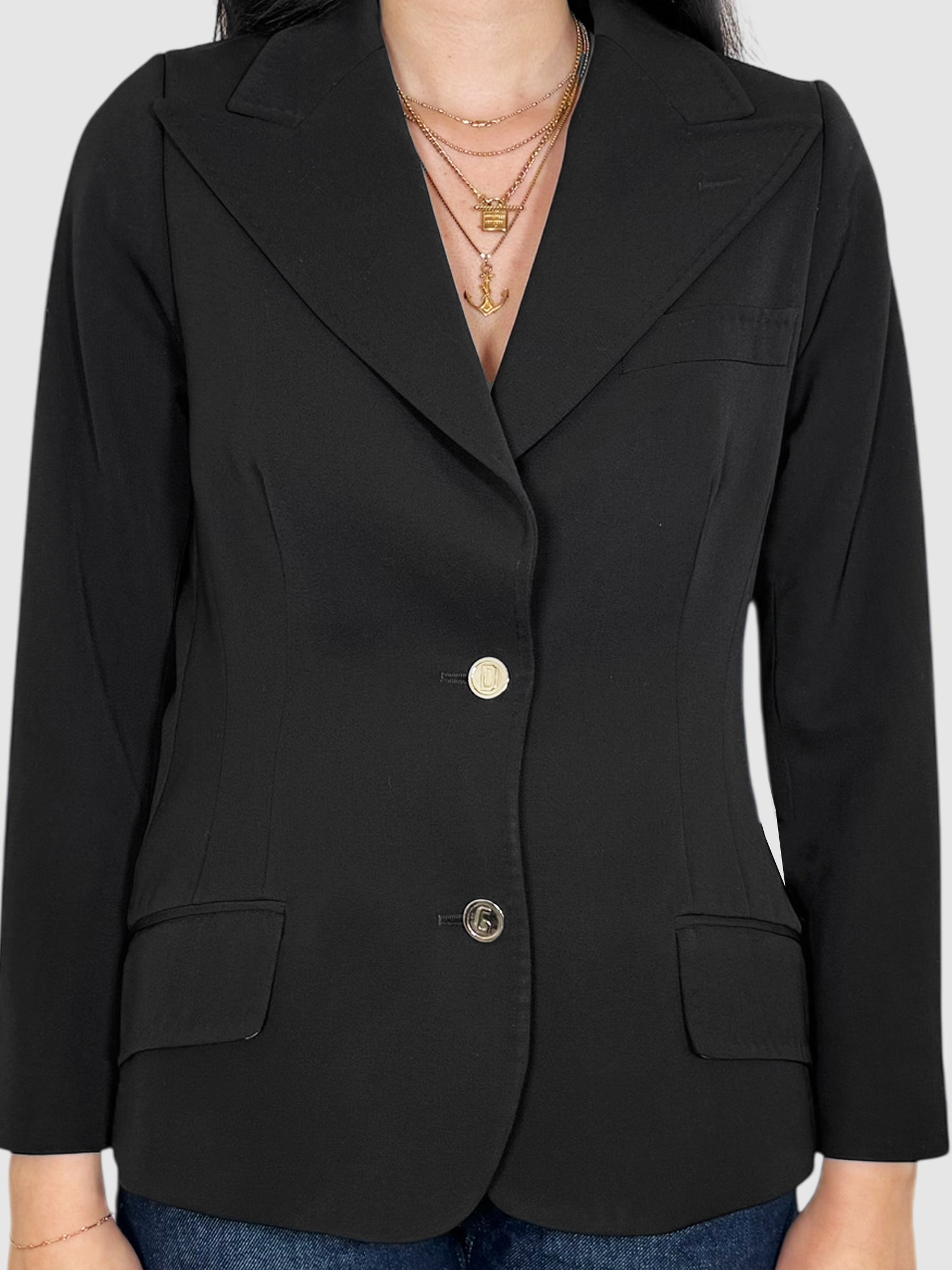 Single-Breasted Wool Blazer