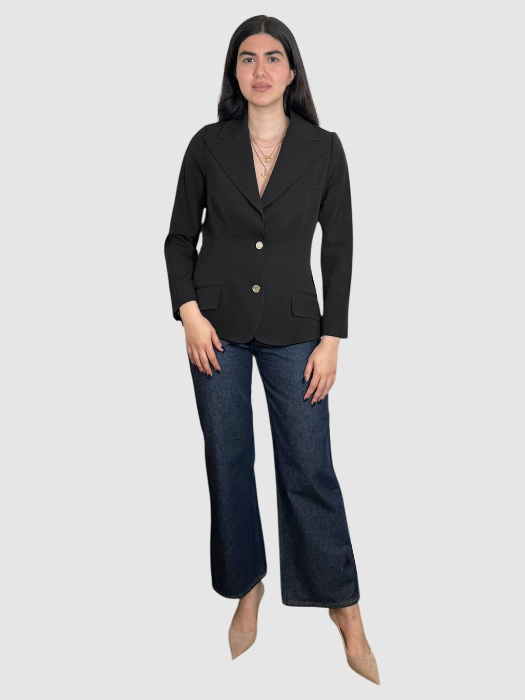 Single-Breasted Wool Blazer