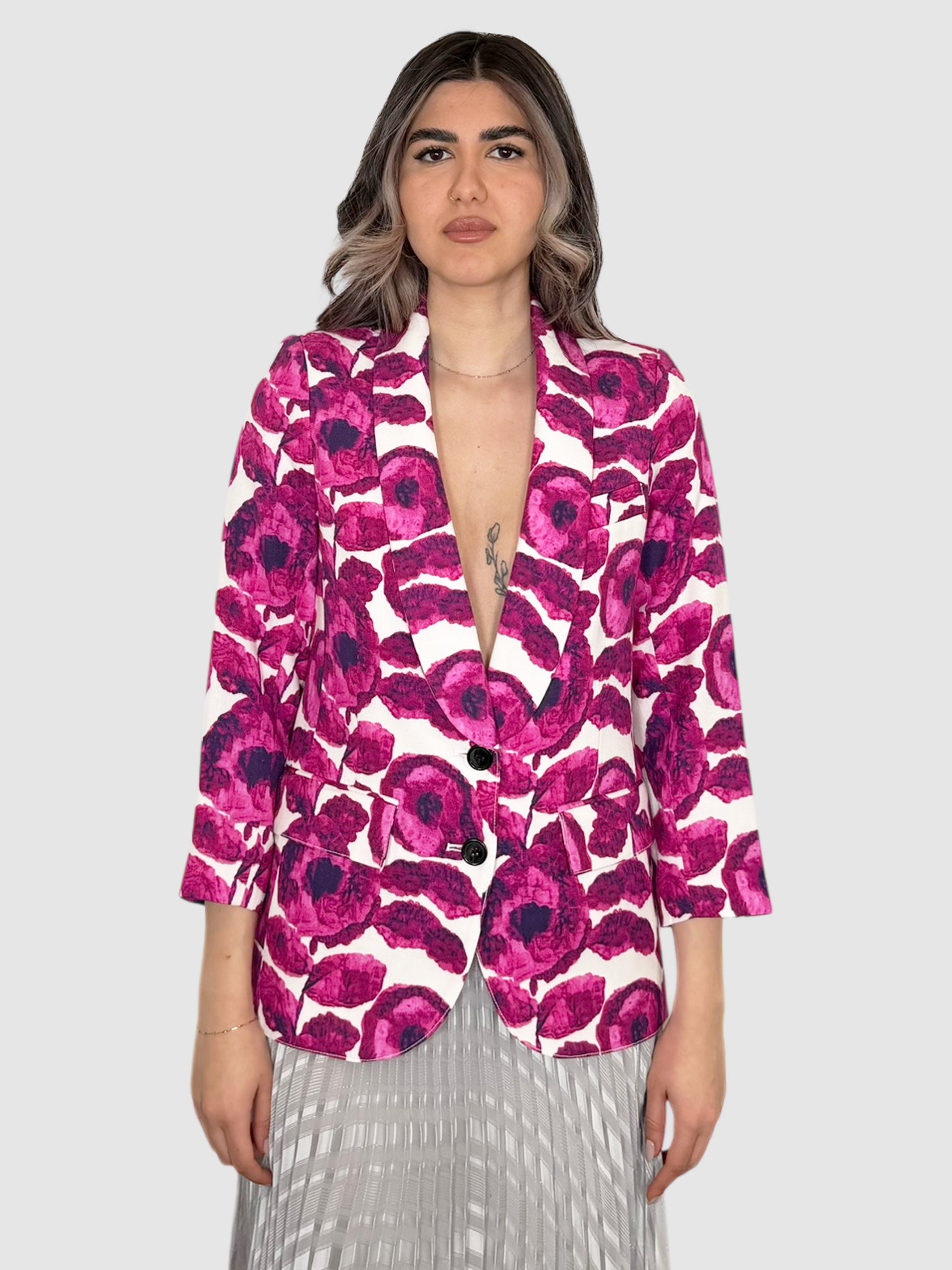 Floral Print Blazer