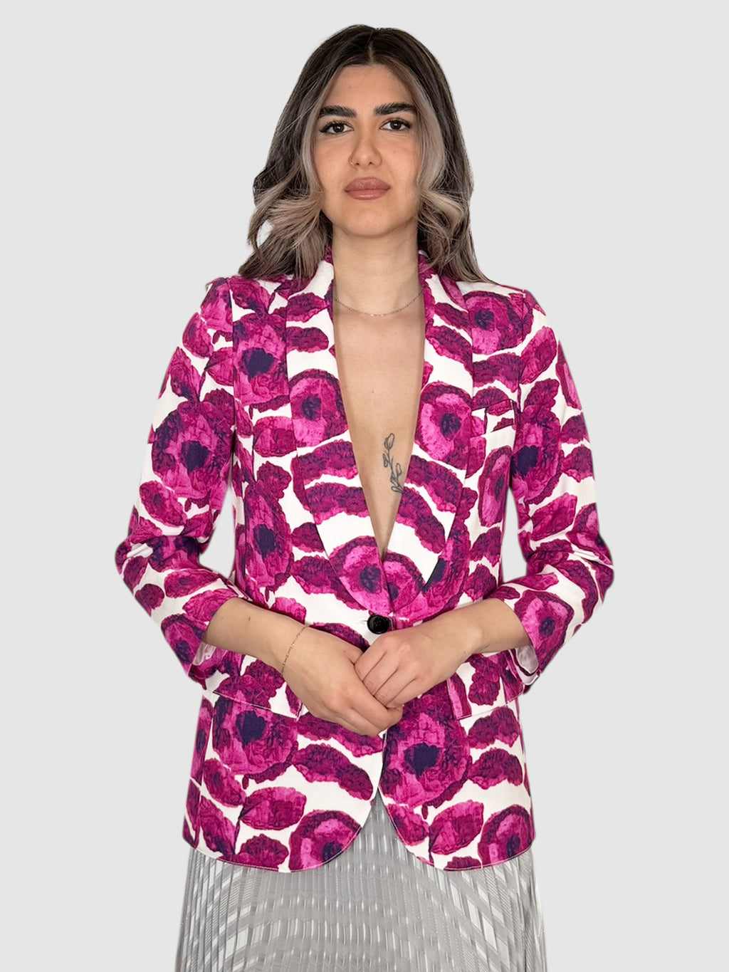 Floral Print Blazer