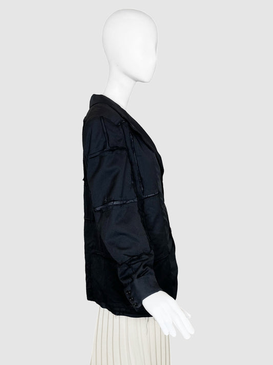 Black Comme Des Garçons Distressed Blazer - Size L