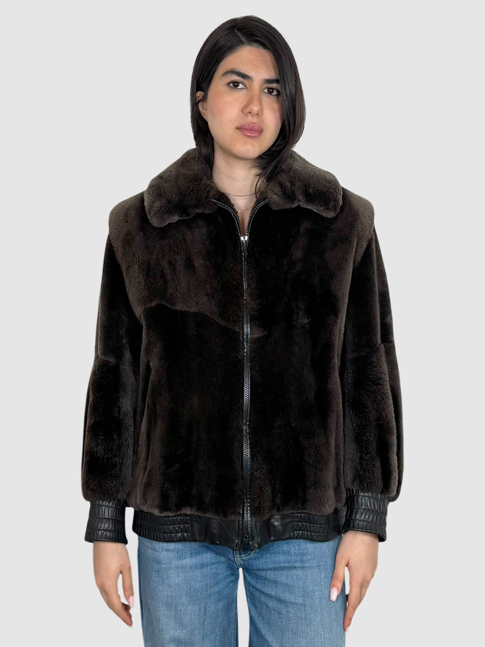 Fur Zip-Up Jacket