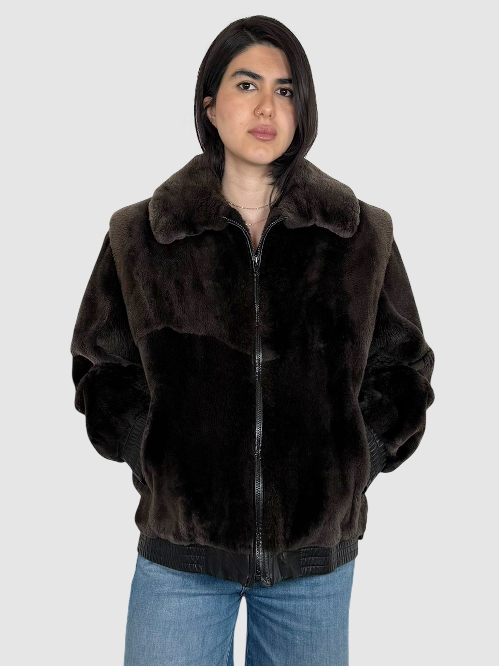 Fur Zip-Up Jacket
