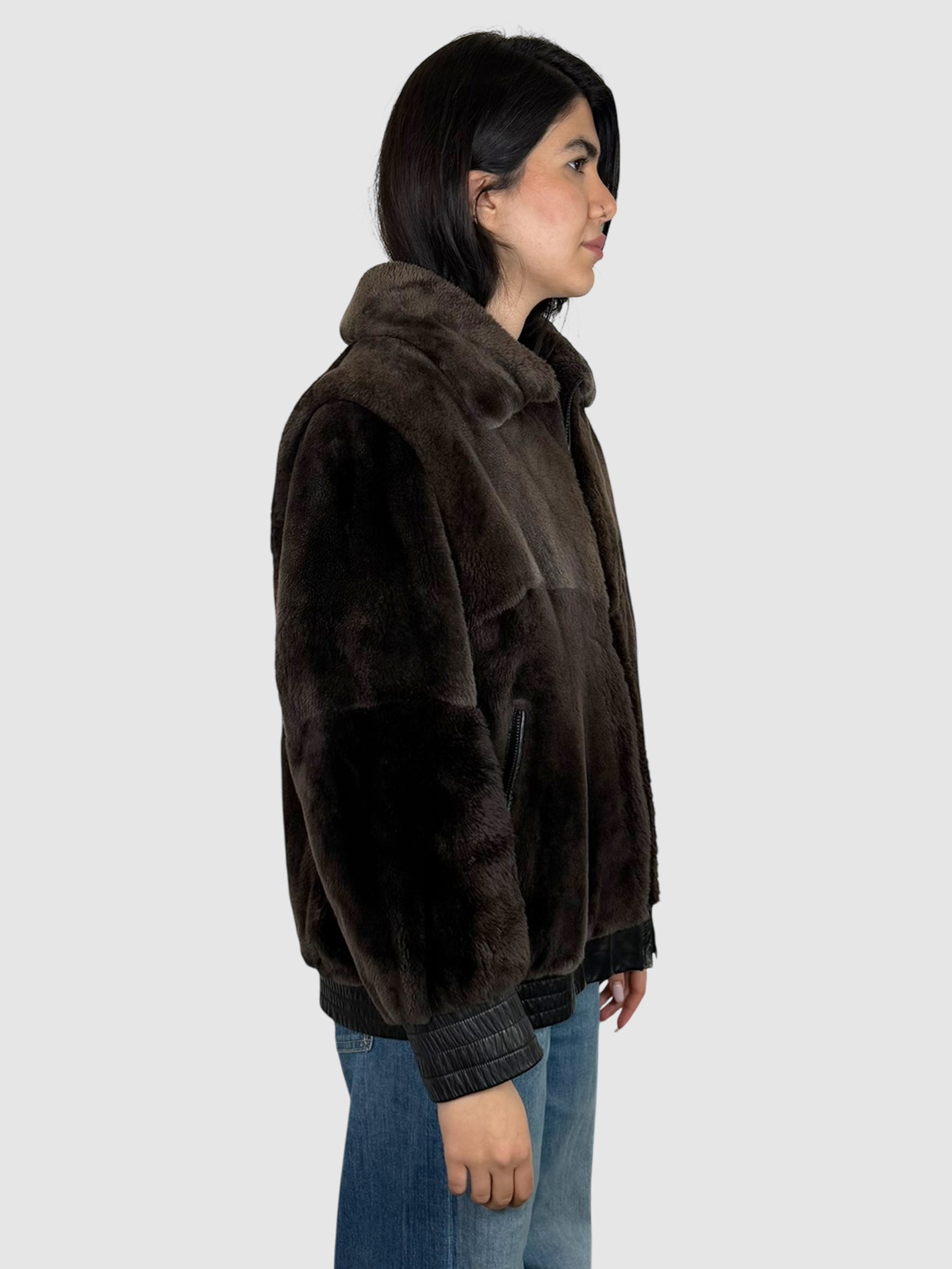 Fur Zip-Up Jacket