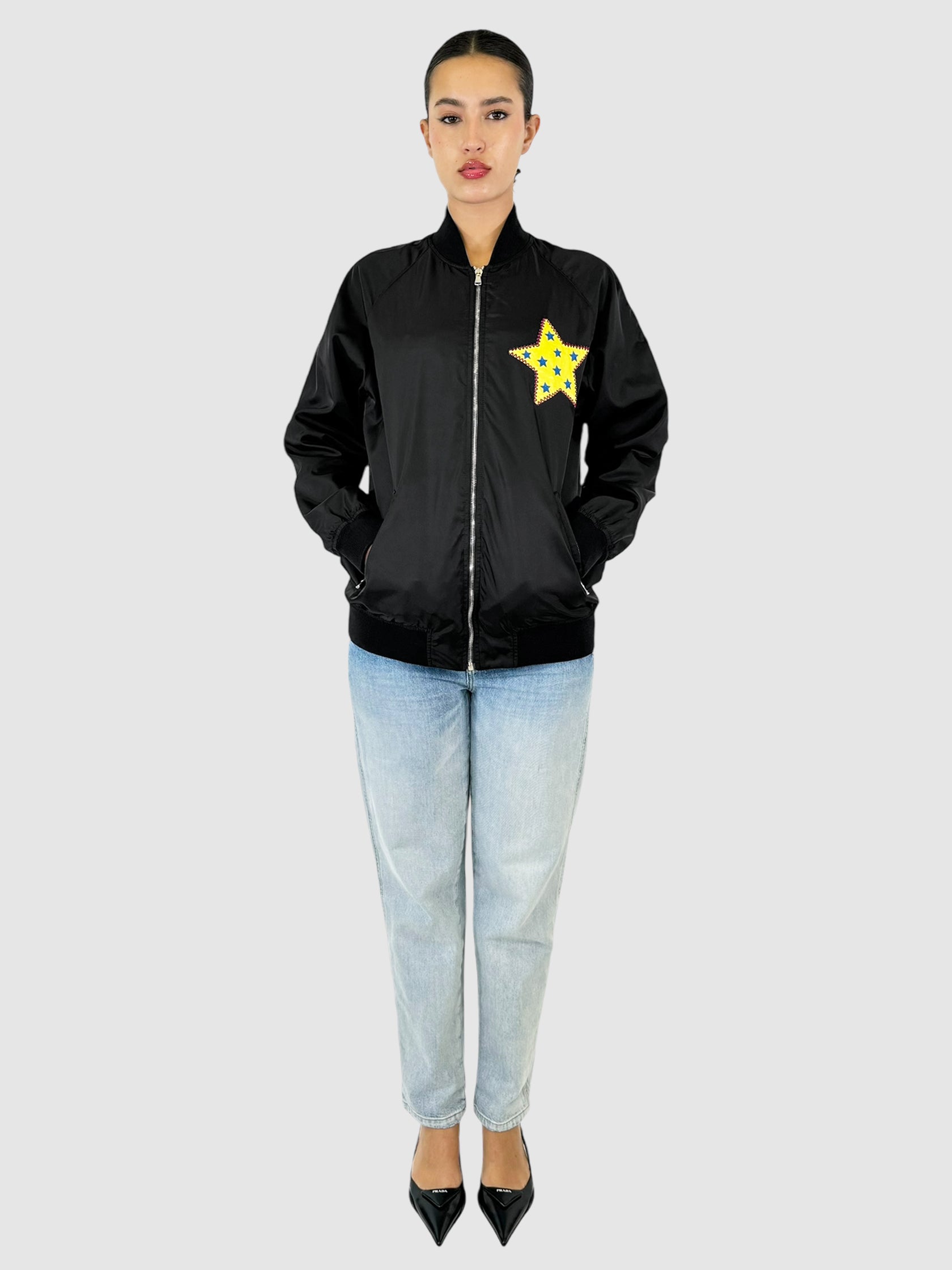 Embroidered Patch Varsity Jacket - Size 10