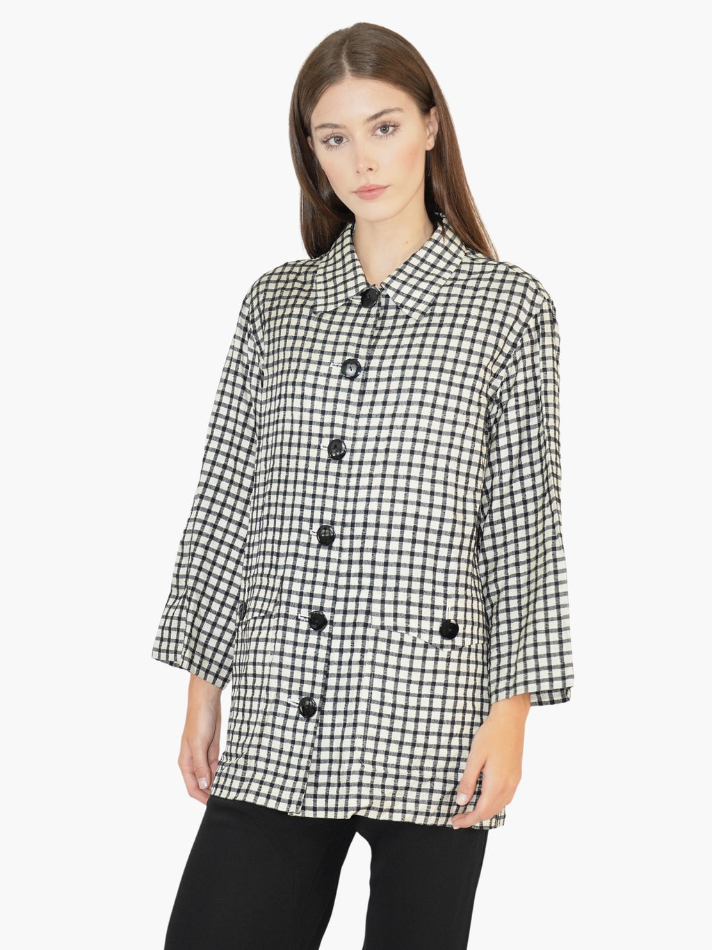 Check Button-Up Top