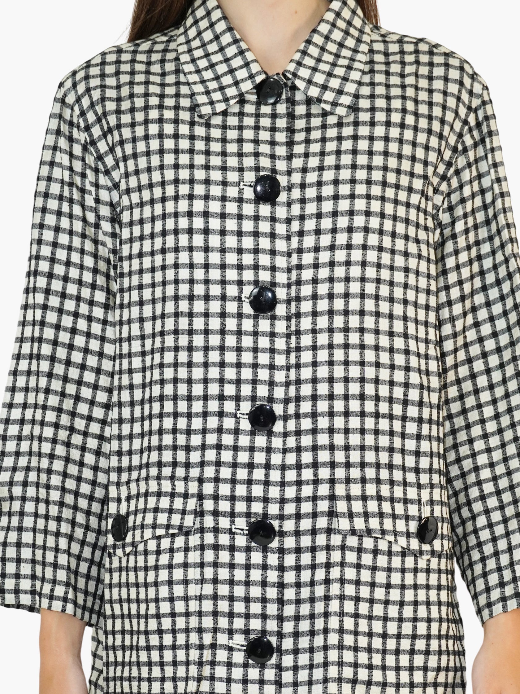 Check Button-Up Top
