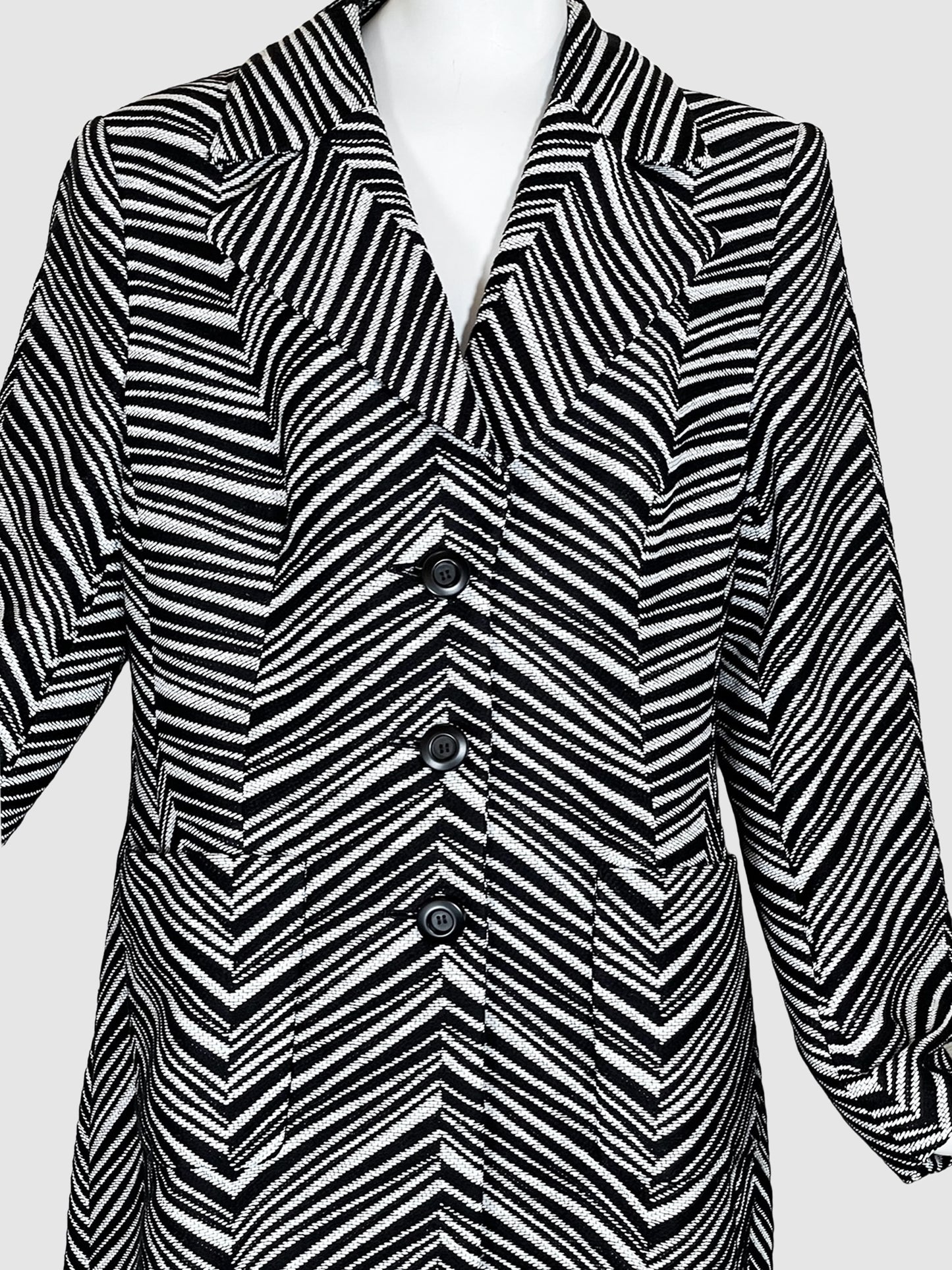 Chevron Print Coat - Size 44