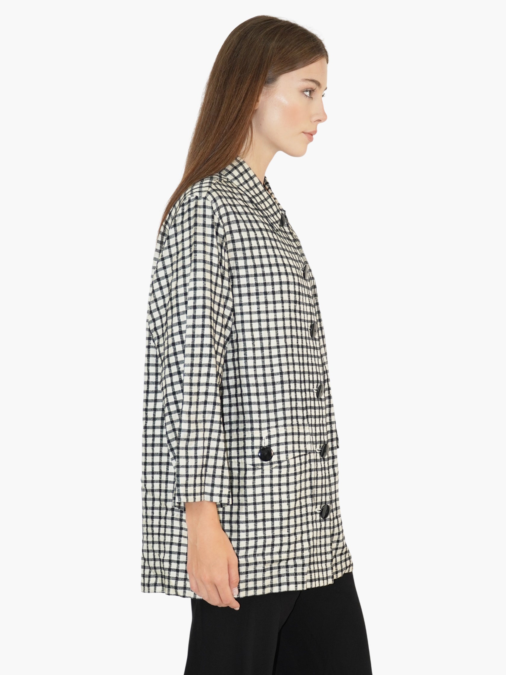 Check Button-Up Top