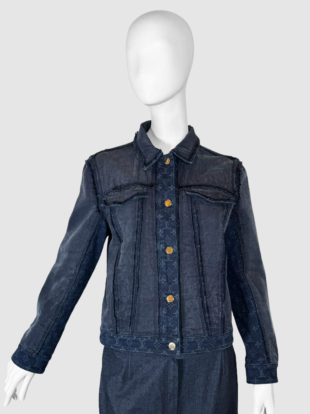 Louis Vuitton Denim Monogram Jacket - Size 44
