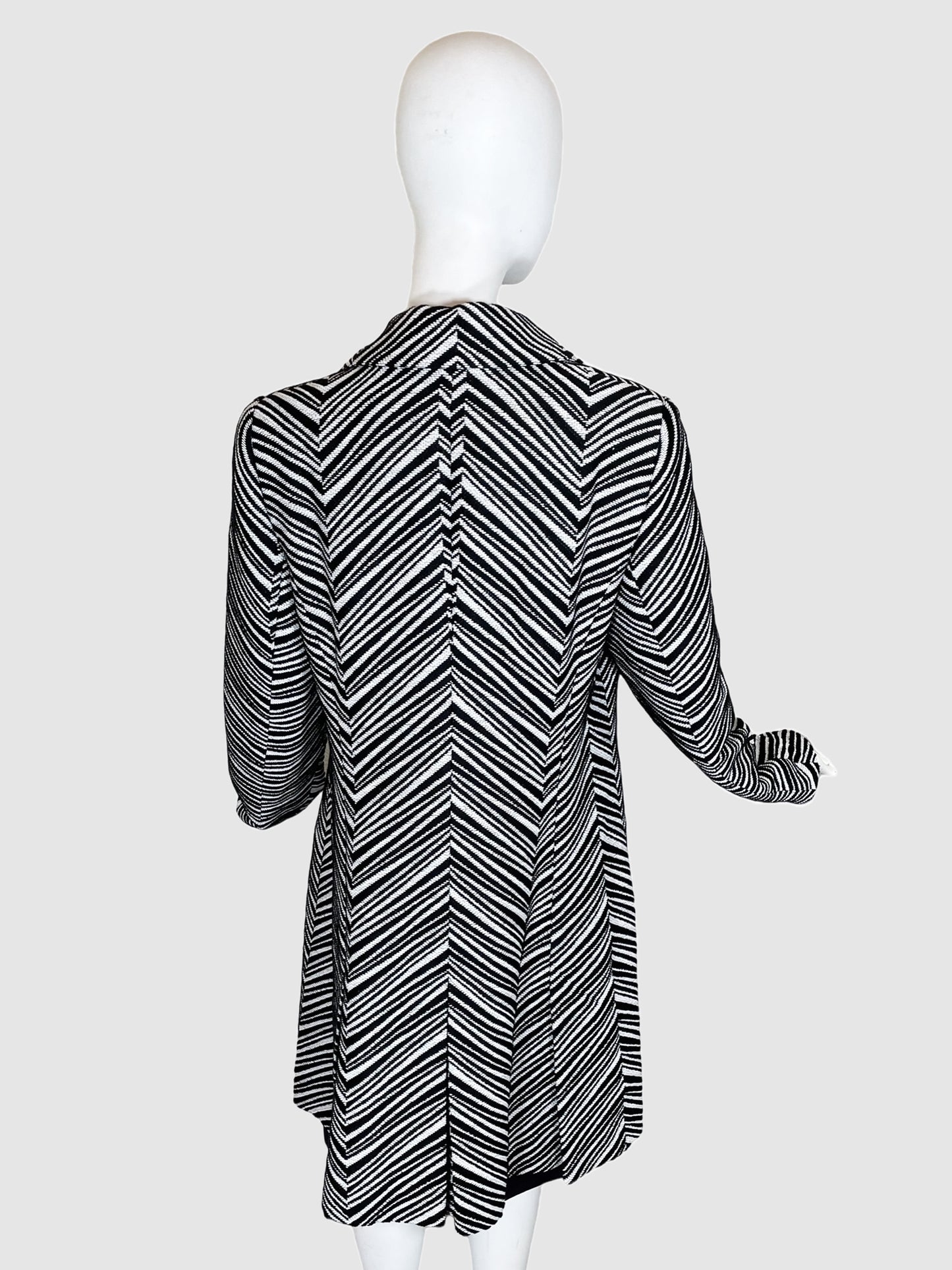 Chevron Print Coat - Size 44